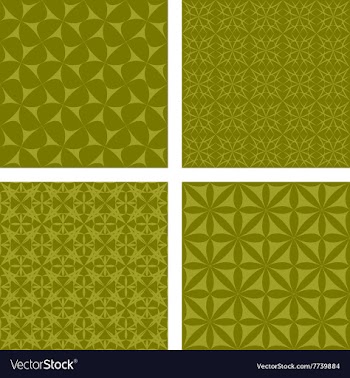 Olive seamless pattern background set vector image