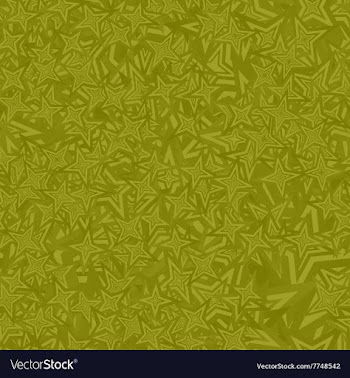 Olive seamless star pattern background vector image