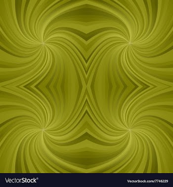 Olive symmetric spiral ray pattern background vector image