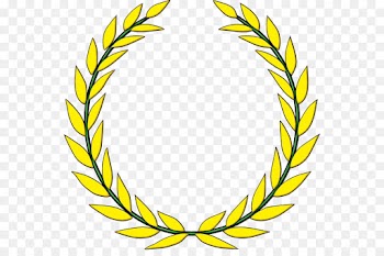 Olive Wreath, Laurel Wreath, Bay Laurel, Yellow, Leaf PNG