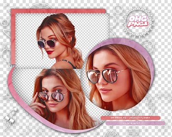 Olivia Holt, women's blue framed sunglasses transparent background PNG clipart