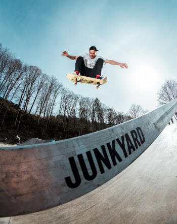 Ollie gap in the concrete skatepark