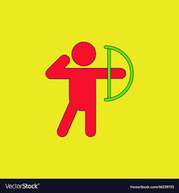 Olympic games archery player athlete icon vector image