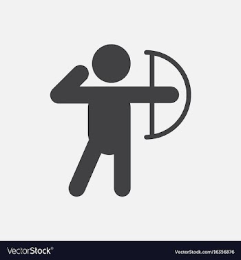 Olympic games archery player athlete icon vector image