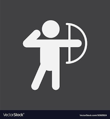 Olympic games archery player athlete icon vector image