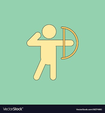 Olympic games archery player athlete icon vector image