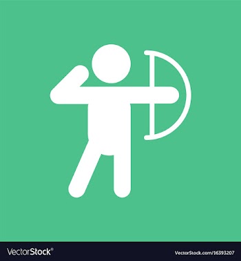 Olympic games archery player athlete icon vector image