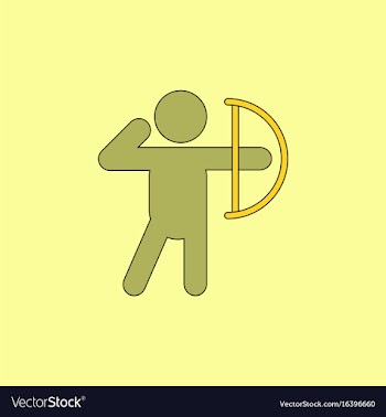 Olympic games archery player athlete icon vector image