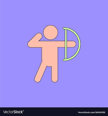 Olympic games archery player athlete icon vector image
