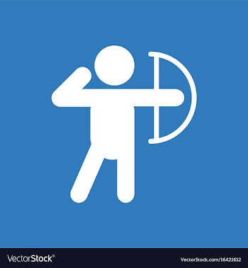 Olympic games archery player athlete icon vector image