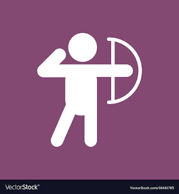 Olympic games archery player athlete icon vector image