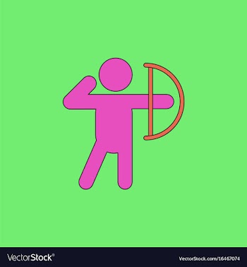 Olympic games archery player athlete icon vector image