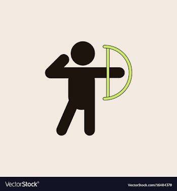 Olympic games archery player athlete icon vector image