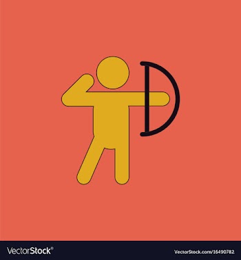 Olympic games archery player athlete icon vector image