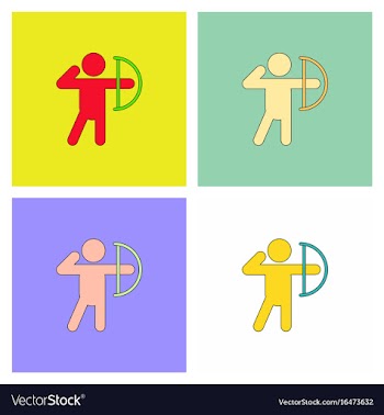 Olympic games collection archery player athlete vector image
