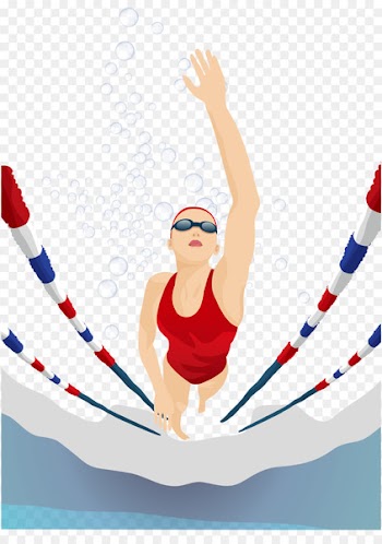 Olympic Games Swimming Drawing Illustration - Swim 