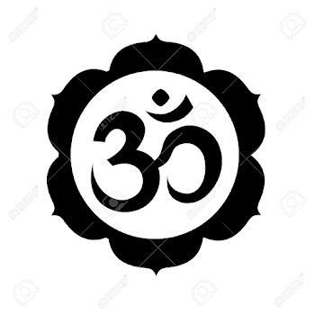 Om, Or Aum Sign In Mandala Round Shape Isolated On White ...