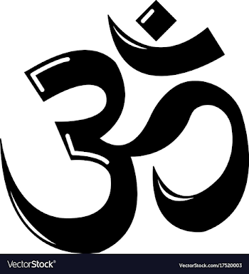 Om symbol hinduism icon simple style Royalty Free Vector