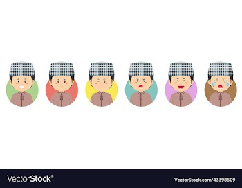 oman avatar with various expression
