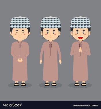 oman character with various expression