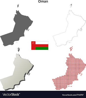 Oman outline map set vector image