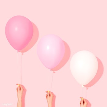 Ombre pink balloons
