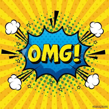 omg expression sign pop art style design