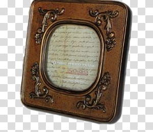 OMG, square brown frame transparent background PNG clipart