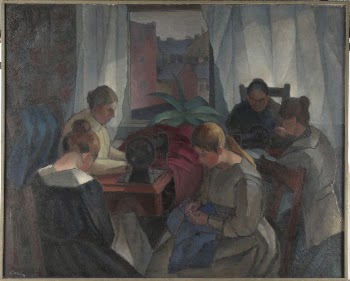 Ompelijattaria, 1920, Alvar Cawén | Free Photo - rawpixel
