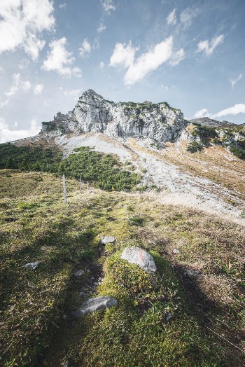 On a hike through the Swiss Alps. Just a few days later there was already a meter of snow at this point!