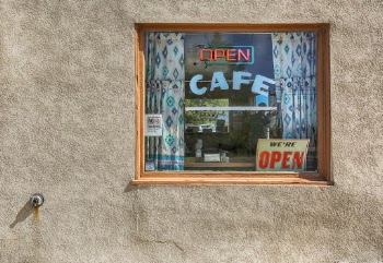 On the way from Mammoth Lakes, California to Salt Lake City we had to pass through this little town of 180 people...and one restaurant. It also served as the gas station and market. 