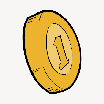 One coin collage element illustration | Free Vector - rawpixel