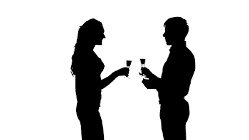 one couple man and woman drinking wine. Slow motion Stock Video ...