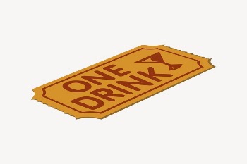 One drink ticket clipart, Glitch | Free Vector - rawpixel