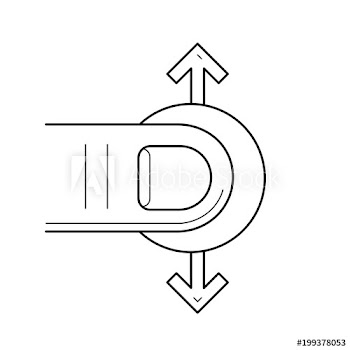 One-finger drag vector line icon isolated on white background