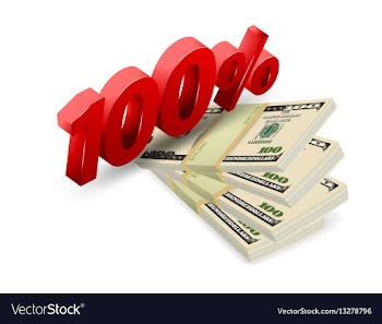 One hundred percent vector image