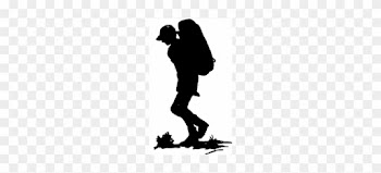 One More Example Of Man Vs Nature Can Be If A Hiker - Silhouette Transparent Clipart Hikers