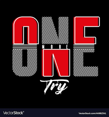 one more try typography design t - shirt print