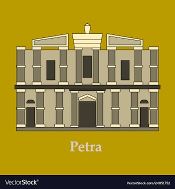 One of new 7 wonders of the world petra vector image