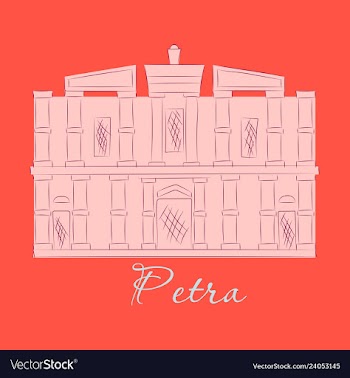 One of new 7 wonders of the world petra vector image
