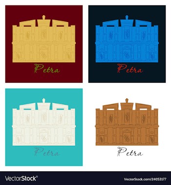One of new 7 wonders of the world petra vector image