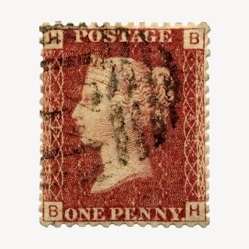 One penny stamp clipart, vintage | Free Vector - rawpixel