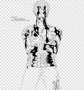 One piece  zoro subject to death Lines transparent background PNG clipart