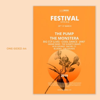 One sided a4 template with spring festival concept Free Psd