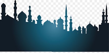 One Thousand and One Nights Moonlight Night sky - The bright building of Eid al Fitr 