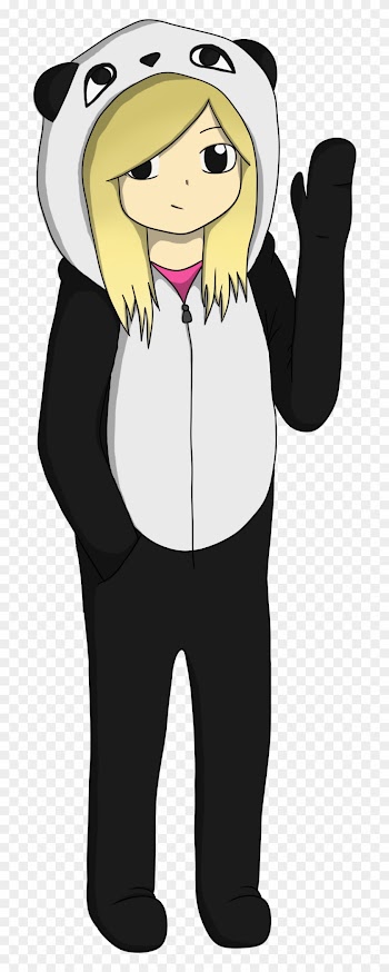 Onesie Girl Drawing - Chibi Girl In A Panda Onesie