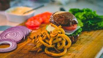 Onion Rings and a Burger