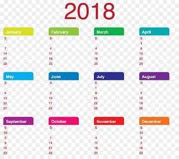 Online calendar Clip art - 2018 