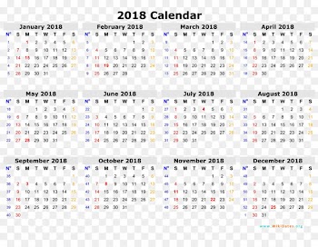 Online calendar ISO week date Template Year - 2018 calendar 