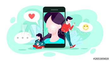 Online communication through mobile phone concept set